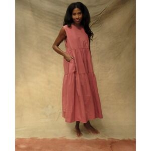 Sonderhaus Paloma Dress in Rose Sleeveless Maxi Dress 100% Cotton size 2XL NWT